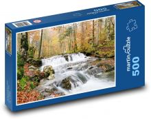 Jesień - potok, przyroda Puzzle 500 elementów - 46x30 cm