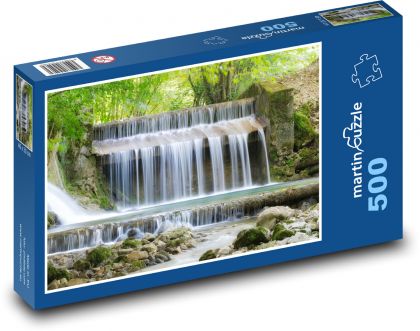 Wodospad - natura, woda - Puzzle 500 elementów, rozmiar 46x30 cm