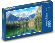 Góry - jezioro, przyroda Puzzle 500 elementów - 46x30 cm