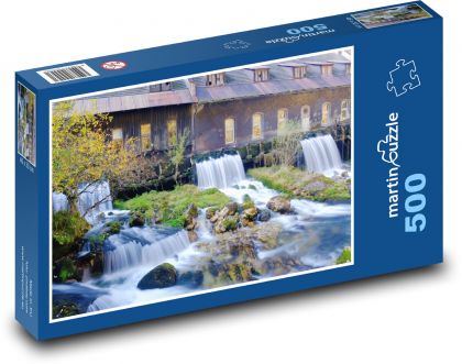 Vodopády - mlyn - Puzzle 500 dielikov, rozmer 46x30 cm 