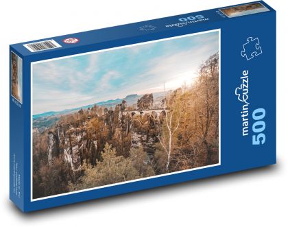 Germany - Bastei, rock formations - Puzzle of 500 pieces, size 46x30 cm 