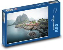 Nórsko - rybárska dedina Puzzle 500 dielikov - 46 x 30 cm 