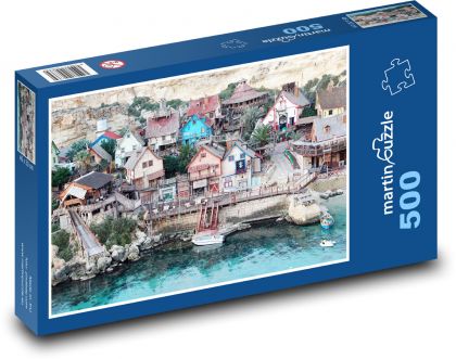 Vesnice v zálivu - Malta - puzzle 500 dílků