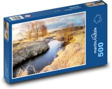 Řeka mezi loukami Puzzle 500 dílků - 46 x 30 cm