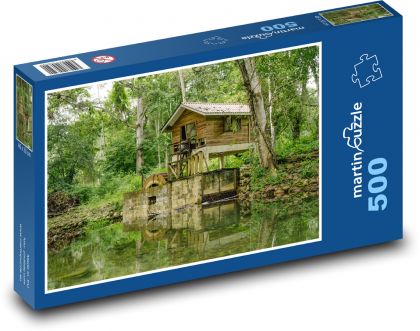 Watermill in the forest - Puzzle of 500 pieces, size 46x30 cm 