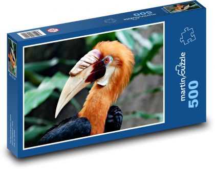 Dzioborożec - ptak - Puzzle 500 elementów, rozmiar 46x30 cm