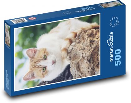 Hrdzavá mačka - Puzzle 500 dielikov, rozmer 46x30 cm 