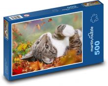 Katze im Wald Puzzle 500 Teile - 46 x 30 cm