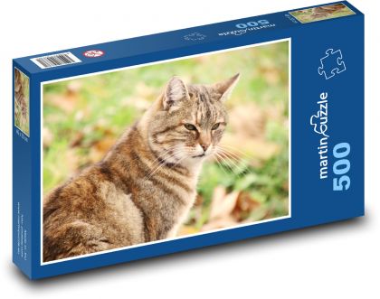 Mačka v záhrade - Puzzle 500 dielikov, rozmer 46x30 cm 
