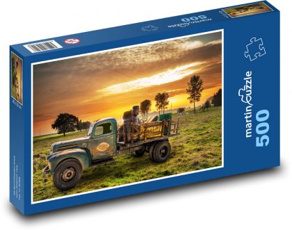 Sonnenuntergang auf dem Feld - Puzzle - 500 Teile