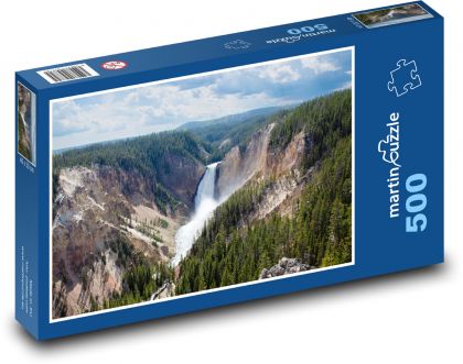 Vodopád v národnom parku - Puzzle 500 dielikov, rozmer 46x30 cm 
