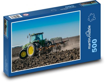 Tractor - ploughing - Puzzle of 500 pieces, size 46x30 cm 