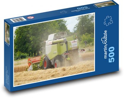 Poľnohospodárstvo - kombajn - Puzzle 500 dielikov, rozmer 46x30 cm 
