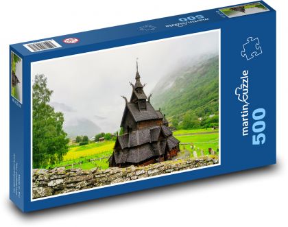 Norwegen - Historische Kirche - Puzzle - 500 Teile