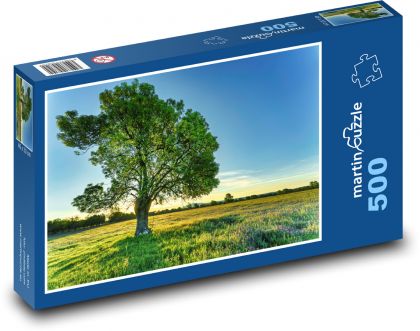 Drzewo - wschód słońca - Puzzle 500 elementów, rozmiar 46x30 cm