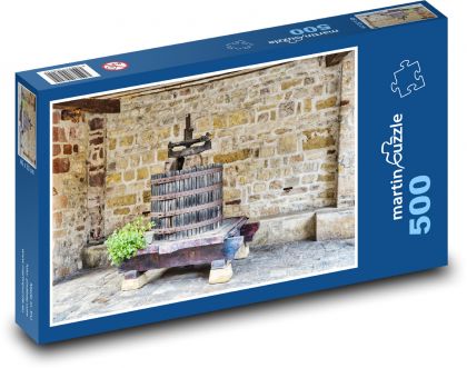 Rustikale Weinpresse - Puzzle - 500 Teile