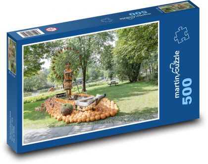 Pumpkin, pumpkin exhibition - Puzzle of 500 pieces, size 46x30 cm 