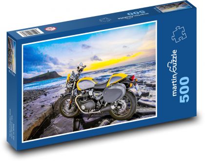 Motocykl u moře - puzzle 500 dílků