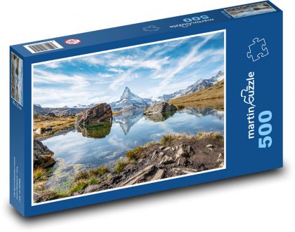 Alpy Szwajcarskie - Matterhorn - Puzzle 500 elementów, rozmiar 46x30 cm