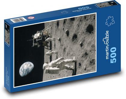 Space - cosmonauts - Puzzle of 500 pieces, size 46x30 cm 