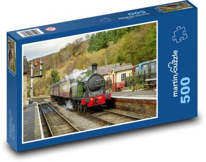 Pociąg parowy - Puzzle 500 elementów, rozmiar 46x30 cm