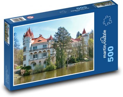 Castle - pond - Puzzle of 500 pieces, size 46x30 cm 