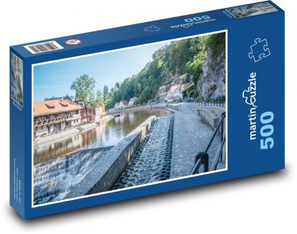 Český Krumlov - rieka Vltava - Puzzle 500 dielikov, rozmer 46x30 cm 
