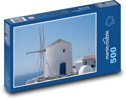 Santorini - Mill - Puzzle of 500 pieces, size 46x30 cm 
