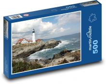 Latarnia morska - wybrzeże Anglii Puzzle 500 elementów - 46x30 cm