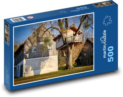 Domek na drzewie - Puzzle 500 elementów, rozmiar 46x30 cm