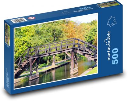 Drevený most - Puzzle 500 dielikov, rozmer 46x30 cm 