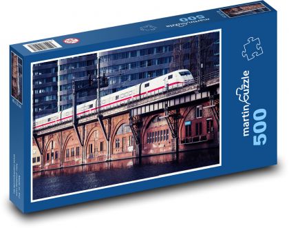 Kolej - Pociąg - Puzzle 500 elementów, rozmiar 46x30 cm