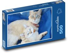 Kätzchen mit Mutter Puzzle 500 Teile - 46 x 30 cm