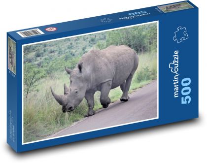 White Rhino - Puzzle of 500 pieces, size 46x30 cm 