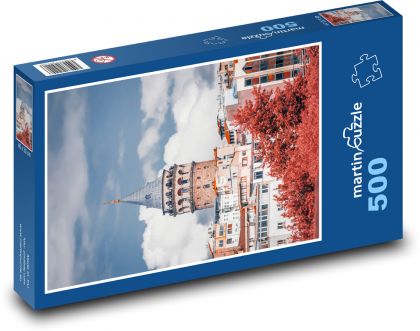 Around town - Puzzle of 500 pieces, size 46x30 cm 