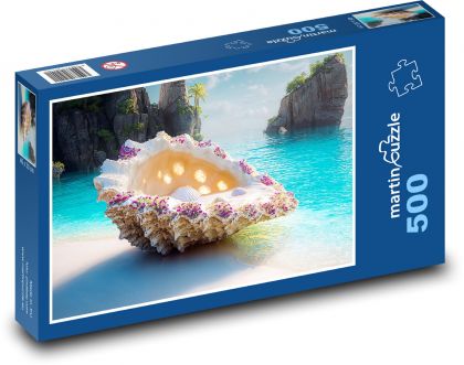 Muszla plażowa - Puzzle 500 elementów, rozmiar 46x30 cm