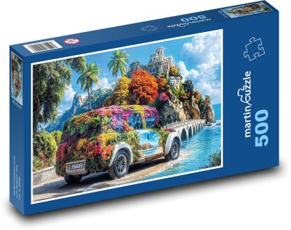 Auto - nature - Puzzle of 500 pieces, size 46x30 cm 