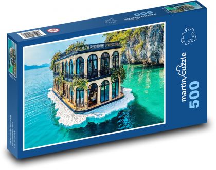 House on the water - Puzzle of 500 pieces, size 46x30 cm 