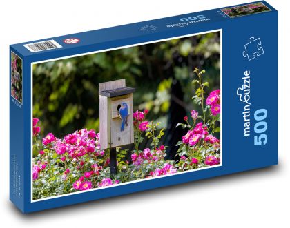Vtáčia búdka - Puzzle 500 dielikov, rozmer 46x30 cm 