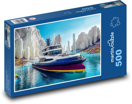 Futuristická loď - jachta - Puzzle 500 dielikov, rozmer 46x30 cm 