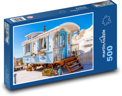 Letný dom v provensálskom štýle - Puzzle 500 dielikov, rozmer 46x30 cm 