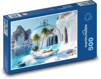Island in a bottle - Puzzle of 500 pieces, size 46x30 cm 