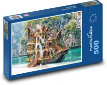 Loď na mori Puzzle 500 dielikov - 46 x 30 cm 