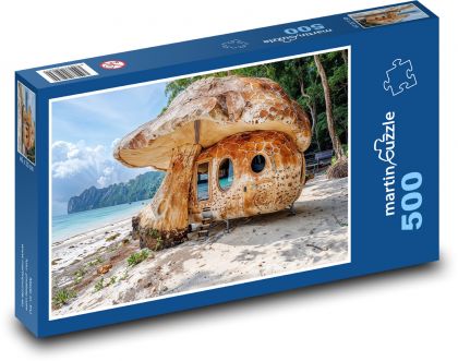 Houba na pláži - puzzle 500 dílků