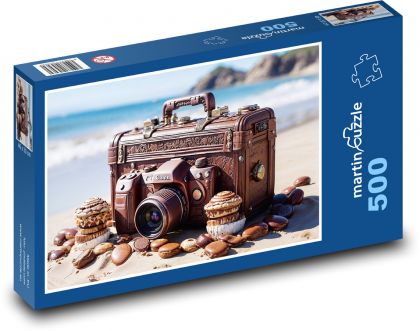 Čokoláda - fotoaparát - puzzle 500 dílků