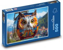 Sowa - kolejka linowa Puzzle 500 elementów - 46x30 cm