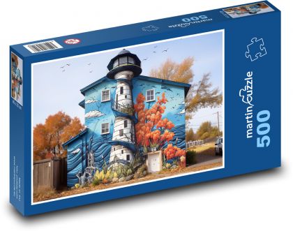 Leuchtturm - Haus - Puzzle - 500 Teile