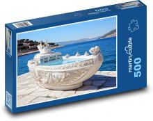 Kamenná loď u moře Puzzle 500 - 46x30 cm