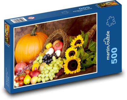 Autumn decoration - fruit - Puzzle of 500 pieces, size 46x30 cm 