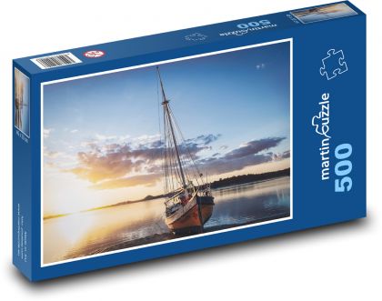 Sailboat - sunset - Puzzle of 500 pieces, size 46x30 cm 